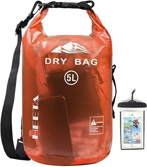 Amazon.com : HEETA Waterproof Dry Bag for Women Men, 5L/ 10L/ 20L/ 30L/ 40L Roll Top Lightweight Dry Storage Bag Backpack with Phone Case for Travel, Swimming, Boating, Kayaking, Camping and Beach : Sports & Outdoors Ice Fishing Gear, Waterproof Dry Bag, Kayak Accessories, Waterproof Phone Case, Kayak Trip, Changsha, Waterproof Bag, Waterproof Phone, Nylon Tote Bags