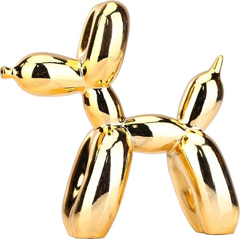 Balloon Dog Sculpture, Coffee Table Kitchen, Dog Home Decor, Sculpture Modern, Statue Art, Jeff Koons, Decorative Sculpture, Resin Sculpture, Dog Sculpture