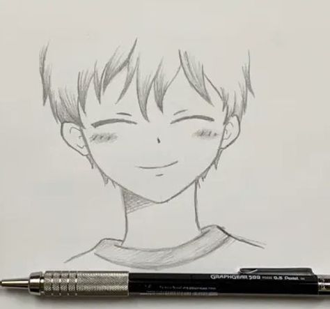 Anime Drawing For Beginners, Anime Gojo, Anime Drawings For Beginners, Naruto Sketch Drawing, Best Anime Drawings, Anime Boy Sketch, Cute Sketches, Cool Pencil Drawings, Pencil Drawings Easy