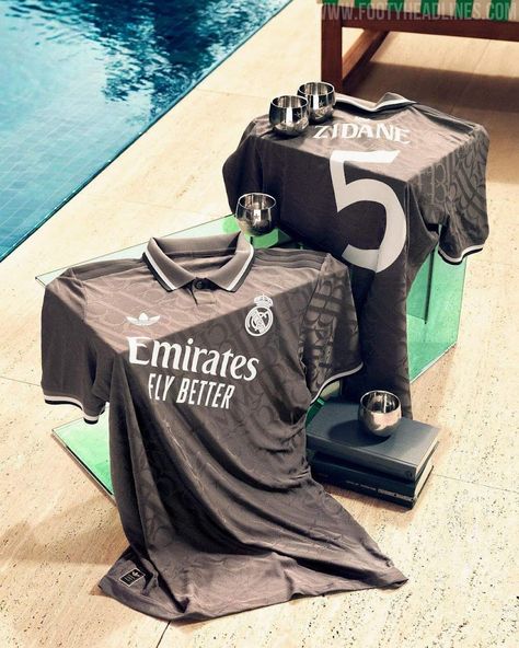 Real Madrid 24-25 Third Kit Released - Footy Headlines Madrid, Real Madrid 3rd Kit, Real Madrid Third Kit, Zinedine Zidane Real Madrid, Real Madrid Jersey, Madrid Jersey, Real Madrid Club, Football Tops, Zinedine Zidane