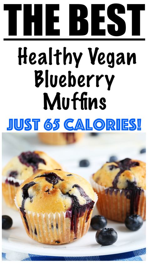 Vegan Recipes Low Calorie, Low Cal Blueberry Muffins, Low Calorie Vegan Dessert, Low Calorie Vegan Snacks, Blueberry Muffins Low Calorie, Low Calorie Muffin Recipes, Low Cal Muffins, Low Calorie Vegan Breakfast, Vegan Low Calorie Recipes