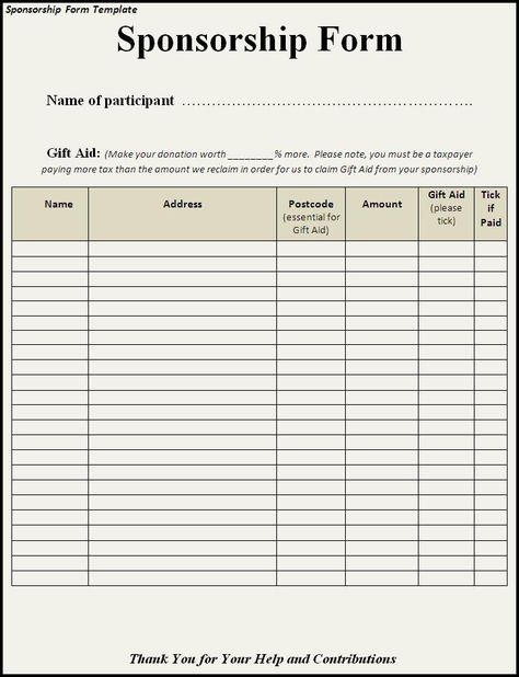 Sponsorship Form Template Sponsorship Form Template, Donation Form, Invoice Template Word, Event Sponsorship, Bottle Label Template, Order Form Template, Form Template, Spreadsheet Template, Card Templates Free