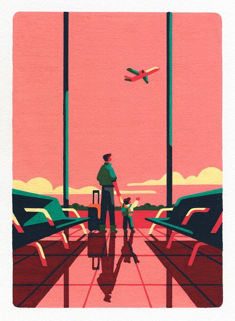 Departures on Behance Underground Illustration, City Illustration, Travel Illustration, Digital Art Illustration, Illustration Artwork, Flat Illustration, Illustration Vector, Drawing Inspiration, Art Digital