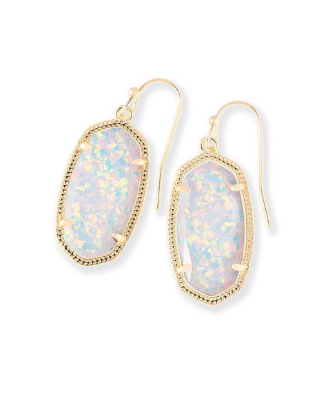 Kendra Scott Dani Gold Drop Earrings in White Kyocera Opal Dr Accessories, Feminine Accessories, Royal Jewellery, Small Diamond Rings, Beautiful Diamond Earrings, Cowgirl Accessories, Platinum Earrings, Kendra Scott Earrings, Jewellery Earrings