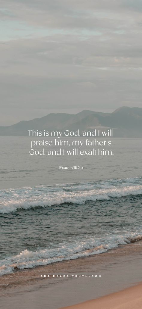 Bible Verse Exodus, Exodus Bible, Praise Him, Jesus Bible, Daily Bible, Bible Art, My God, Deep Thought Quotes, Thoughts Quotes