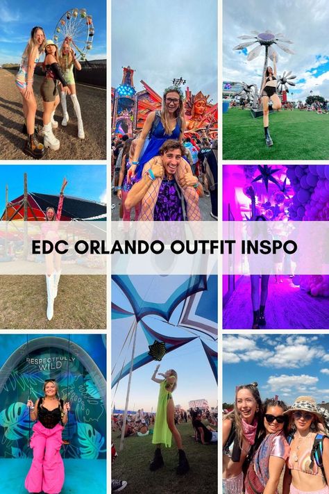 EDC Orlando Outfit Inspo: Discover festival fashion that blends bold colors, unique accessories, and comfortable styles for the ultimate EDM experience. Get ready to dance in style and stand out in the crowd at EDC 2024 Edc Orlando Outfits, John Summit, Edc Orlando, Florida Travel Guide, Music Events, Let's Dance, Festival Vibes, Music Event, Florida Travel