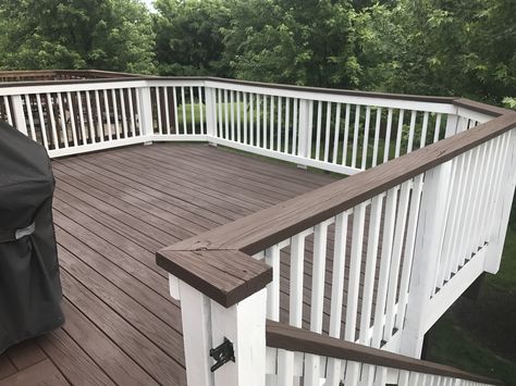 Behr Padre Brown Deck Paint Colors, Brown Deck, Deck Stain Colors, Deck Makeover, Deck Colors, Patio Deck Designs, Deck Paint, Deck Designs Backyard, Staining Deck