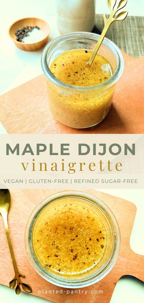 Maple Syrup Salad Dressing, Dijon Vinaigrette Dressing, Vegan Ranch Dressing, Homemade Italian Dressing, Dijon Vinaigrette, Healthy Salad Dressing, Vinaigrette Dressing, Vegan Gluten Free Recipes, Vegan Appetizers