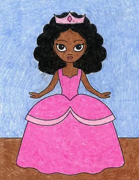 How to Draw a Princess · Art Projects for Kids Drawing Pictures For Kids, Pastel Gras, Princess Painting, Princess Face, Pintura Facial, Princess Pictures, Easy Drawings For Kids, Princess Drawings, Drawing Projects