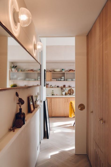 A tour of a private residence in London, designed by Tiny Loft, Kinfolk Home, Apartment Needs, Sliding Pocket Doors, Entryway Lighting, London Design Festival, 25 September, London Apartment, Timber Flooring