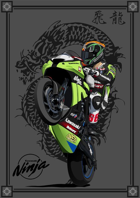 Kawasaki ZX-10R Vexel on Behance Moto Ninja, Motos Kawasaki, Ninja Bike, Bike Artwork, Motorbike Art, Kawasaki Zx10r, Seni Pop, Motorcycle Artwork, Image Moto