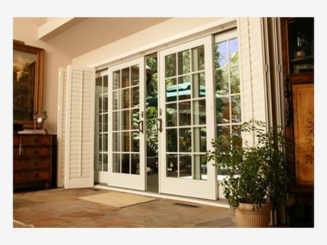 Outside french doors ideas - Home and Garden Design Ideas Sliding French Doors Patio, Cottage Patio, Pintu Interior, Sliding French Doors, French Patio, French Doors Exterior, French Doors Patio, Rolling Door, Sliding Patio Doors