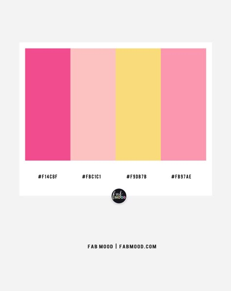 Fab Mood, Wedding Colour Palettes, Yellow Color Combinations, Mood Wedding, Yellow Color Scheme, Yellow Palette, Pink Color Combination, Neutral Pink, Hex Color Palette