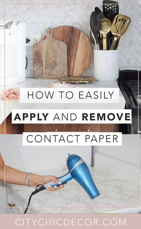 How To Apply Contact Paper To Counters, Fridge Makeover Diy Contact Paper, Contact Paper Furniture Makeover, Fridge Contact Paper, Diy Contact Paper Cabinets, Contact Paper Fridge, Removing Contact Paper, Diy With Contact Paper, Diy Contact Paper