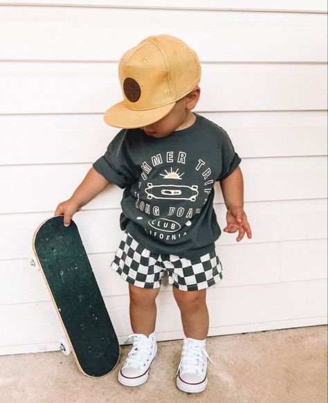 Toddler Boy Summer Outfits Casual, Baby Boy Fits Summer, Baby Boy Skater Style, Toddler Boy Style Summer, Hipster Baby Boy Outfits, Preschool Outfits Boy, Toddler Boys Summer Outfits, Toddler Skater Boy Style, Cute Boy Outfits Aesthetic