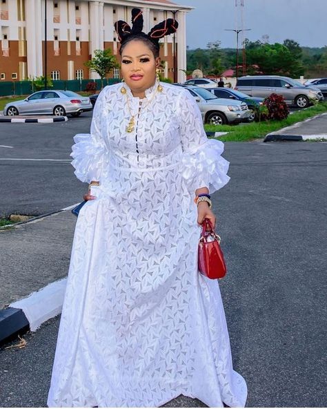 Lace Gown Styles 2021: Boubou/Kaftan Styles - Ladeey Couture, Lace Gown Styles Kaftan, Bubu Gown Styles Bubu Gown Styles Lace, Cord Lace Boubou Styles For Women, Latest Lace Kaftan Styles For Women, White Kaftan Styles For Ladies, Style For White Lace Gown, White Lace Bubu Gown Styles Nigerian, White Bubu Gown Styles