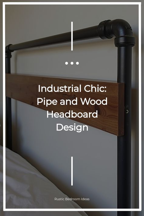 Industrial pipe and reclaimed wood rustic headboard Wood Headboard Design, Rustic Headboard Ideas, Pipe Headboard, Rustic Headboard Diy, Rustic Bedroom Design, Unique Bedroom, Headboard Ideas, Rustic Headboard, Headboard Design