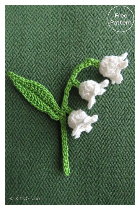 Lily of the Valley Flower Free Crochet Pattern Easy Crochet Free Patterns, Easter Egg Patterns, Flower Crochet Patterns, Purple Lily, Flower Pens, Lily Of The Valley Flowers, Crochet Flowers Free Pattern, Valley Flowers, Easy Crochet Projects