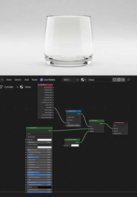 Photorealistic Glass shader for Blender cycles. Blender Hacks, 3d Max Tutorial, Blender Software, Blender Character Modeling, Glass Blender, Realistic Render, الفن الرقمي, 3d Modeling Tutorial, Blender Models