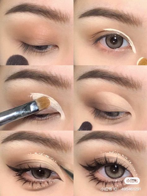 makeup, makeup inspo, makeup inspiration, makeup tutorial, makeupspo, xiohongshu, chinese makeup, douyin makeup, douyin, 小红书, 小红书 makeup, shiny makeup, light makeup, daily makeup, artistic makeup Smokey Eye Makeup For Round Eyes, Cat Makeup Korean, Douyin Matte Makeup, Smokey Eye Douyin Makeup, Inner Double Eyelid Makeup, Hooded Eyes Douyin, Xiaohongshu Eye Makeup, Douyin Makeup Steps, Douyin Makeup Round Eyes