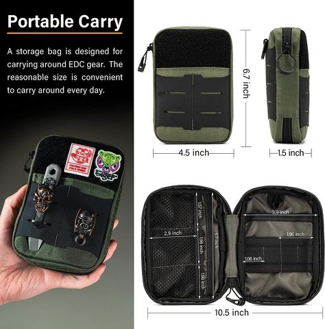 Amazon.com: TACTICAL GEEK Block E2.0 EDC Compact Waist Pocket Pouch, Multi-Purpose Molle EDC Pouch Gadget Organizer, Multi-Purpose Molle Tool Pouch for Multitools, Nylon Daily Utility Tool Organizer Bag Green : Sports & Outdoors Gadget Organizer, Edc Pouch, Tactical Pouches, Green Sports, Tool Pouch, Edc Gear, Organizer Bag, Bag Green, Dry Goods