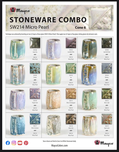 Mayco Glaze, Stoneware Glazes, Glaze Combinations, Glaze Combos, Pottery Glaze, Ceramic Glaze Recipes, Winter Wood, Glaze Ceramics, Glaze Recipe