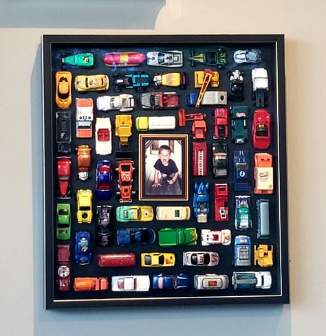 Matchbox Cars Display Diy, Hot Wheel Crafts, Car Theme Living Room, Hot Wheels Crafts Diy, Car Gift, Car Display Design, Rc Car Storage Ideas, Hot Wheels Crafts, Car Room Decor