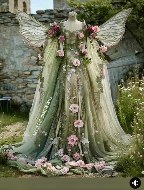 Faerie Wedding, Fairytale Fashion, Fairy Dresses, Fairy Wedding, Fantasy Dresses, Fantasy Gowns, Wedding Aesthetic, Fairytale Dress, Fairy Costume