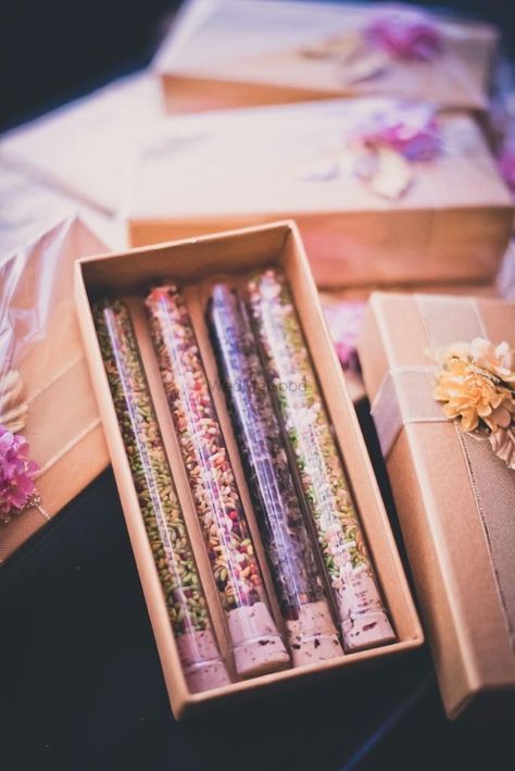 Unique & Different Favours For Wedding Invites | WedMeGood Diwali Gift Hampers, Indian Wedding Favors, Personalized Wedding Decor, Wedding Gifts Packaging, Event Props, Indian Gifts, Indian Wedding Planning, Wedding Register, Wedding Planning Websites