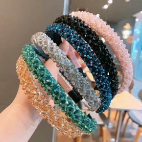 Beaded Hairband, Luxury Headbands, Bead Hair, Bead Hair Accessories, Beaded Headband, Crystal Headband, La Girl, Wide Headband, Luxury Hair