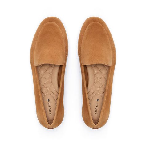 Suede Loafers Women, Brown Suede Loafers, Suede Flats, Comfortable Flats, Suede Loafers, Outdoor Wear, Work Shoes, Birdy, Loafers For Women