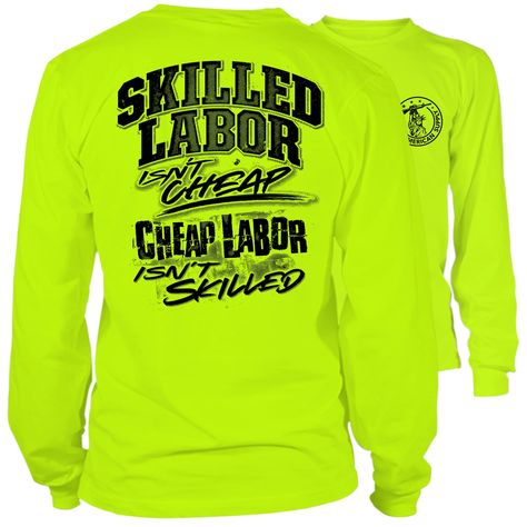 PRICES MAY VARY. 50% Cotton 50% Poly Made in the USA and Imported Pull On closure Machine Wash We are proud to bring the hard-working American this safety yellow neon hi-vis work hoodie. We know many of you have to wear safety yellow while on the job, and we want to help you do it in style with an official Armed American Supply hoodie. Hi Vis Fashion, Long Sleeve Work Shirt, Hard Hat Stickers, Construction Safety, Customer Gifts, Diy Shirts, Yellow Neon, Almond Joy, Shirt Art