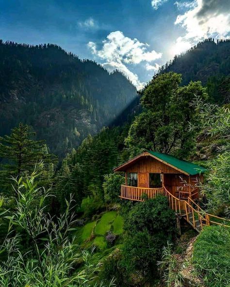 Jerimiah Treefrog on Twitter: "Beautiful cottage, Himalayan National Park 🏞… " Incredible India, Jibhi Himachal Pradesh, Snow Trekking, Treehouse Living, Enchanting Places, Cabin Tiny House, Beautiful Cottages, Romantic Night, Himachal Pradesh