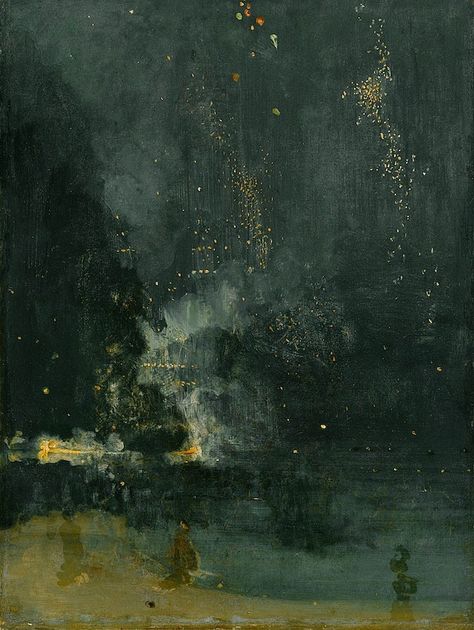 Nocturne In Black And Gold, James Whistler, James Abbott Mcneill Whistler, Dark Green Walls, Art Through The Ages, James Mcneill Whistler, John William Waterhouse, Detroit Institute Of Arts, Unframed Wall Art