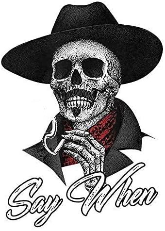 Amazon.com: Say When Doc Holiday Sticker Decal Skeleton Skull Tombstone Quote 2 Pack Western 4-Inches Premium Quality Vinyl Sticker UV Protective Laminate PDS2146 : Automotive Tombstone Tattoo, Outlaw Tattoo, Doc Holiday, Cowboy Tattoos, Western Tattoos, Skeleton Tattoos, Theme Tattoo, Old School Tattoo Designs, Skeleton Skull