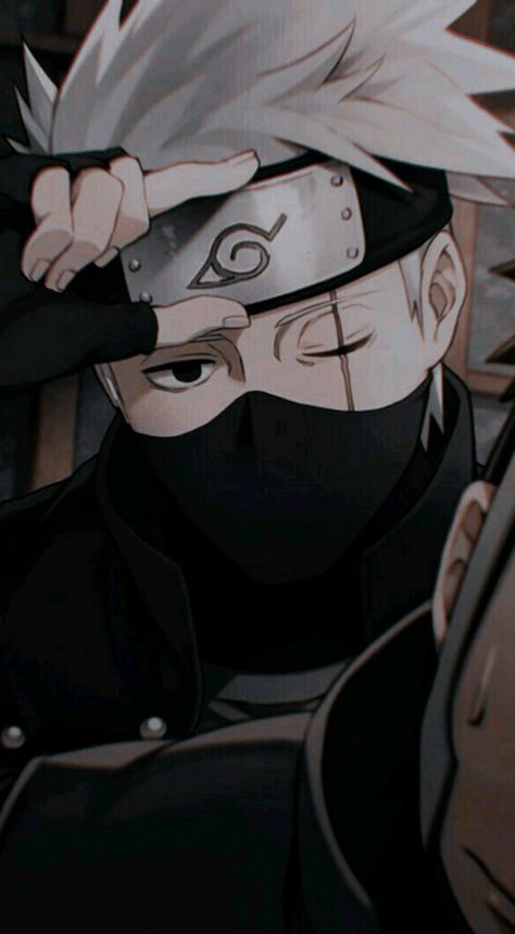 Kakashi Hatake, Follow For More, Anime Character, Anime Wallpaper, Anime, White, Black