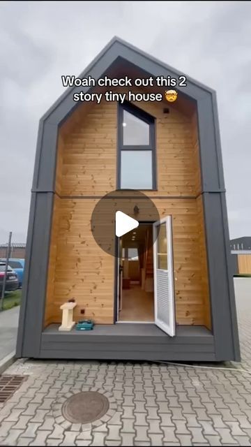 Tiny 2 Story House, Two Floor Tiny House, Tiny House 2 Story, 2 Story Tiny House Plans, Tiny Home Hacks, Two Storey Tiny House, Micro Tiny House, 2 Bedroom Tiny Home, 2 Story Tiny House