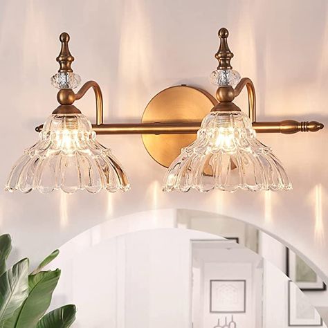 Old World Light Fixtures, Antique Vanity Light, Vintage Style Bathroom Lighting, Antique Bathroom Lights, French Vanity Light, Cottage Bathroom Light Fixtures, Vintage Vanity Lighting, Transitional Bathroom Light Fixtures, French Country Lighting Fixtures