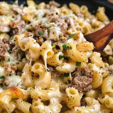 Philly Cheesesteak Pasta Philly Cheese Steak Pasta, Cheese Steak Pasta, Philly Cheesesteak Pasta, Cheesesteak Pasta, Philly Cheesesteak Casserole, Cheesesteak Casserole, The Salty Marshmallow, Salty Marshmallow, Philly Cheese Steak Casserole