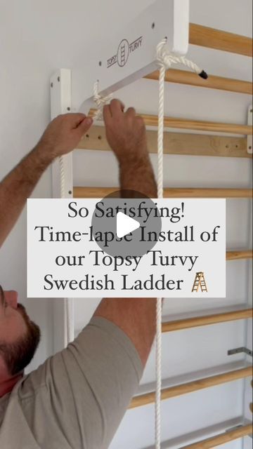 TOPSY TURVY - Swedish Ladders/Indoor Playgyms on Instagram: "As requested by many of you, here’s a time-lapse video of the installation process for our @topsy_turvy_nz Swedish Ladder 😍 #smallbusinessnz #kiwibusiness #indoorplaygroundnz #playgroundnz #kidsfurniture #swedishladder #homegym #wallbars #montessori #montessoriathome #piklertriangle #gymnasticsnz #balletnz #dancenz #playnz #physicaltraining #climbingwall #toddler #openendedplay #nztoddler #nzkids #woodentoysnz #montessorinz #nzhomeschooling #nzmum #nzmumsinbusiness #mum2mum #kiwimums #mumswhoplay #nzmums" Diy Swedish Wall Ladder, Swedish Ladder Diy, Diy Swedish Ladder, Kids Indoor Gym, Swedish Ladder, Ladder Ideas, Diy Ladder, Pikler Triangle, Kids' Furniture