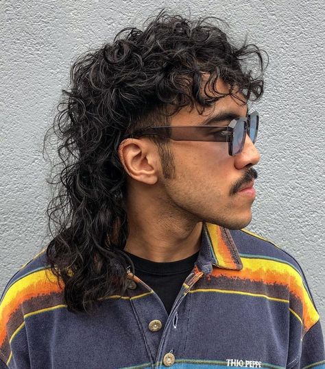 Permed Mullet, Mullet Ideas, Long Perm, Top Haircuts For Men, Men Haircut Curly Hair, Mullet Haircut, Curly Mullet, Wolf Cut, Corte De Cabelo Masculino