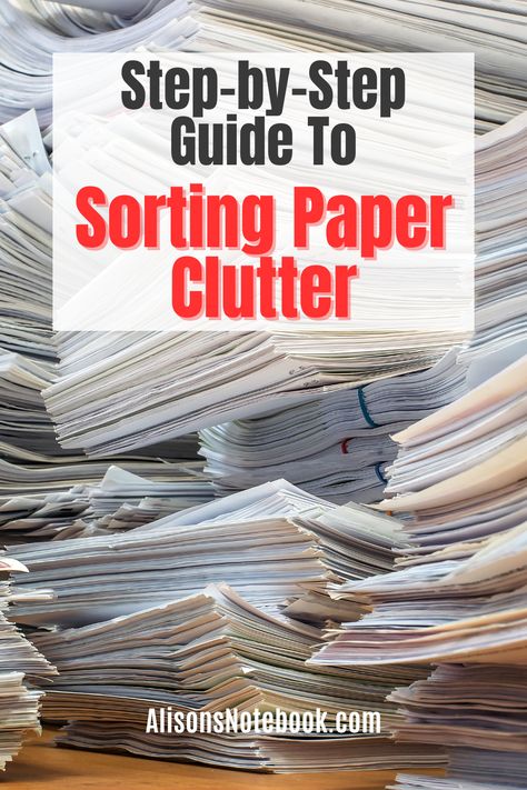 Are stacks of paper clutter taking over your space? Learn how to conquer the chaos with our step-by-step guide for organizing your paper piles. From creating a filing system to digitizing documents, discover the best strategies to tackle the mess and reclaim your space. Say goodbye to paper clutter for good! Want to learn more decluttering tips? Grab our declutter for self-care checklist for FREE! Paper Decluttering, Paper Clutter Organization, Paper Clutter, Decluttering Tips, Clutter Organization, File Organization, Mail Organizer, Organize Declutter, Filing System