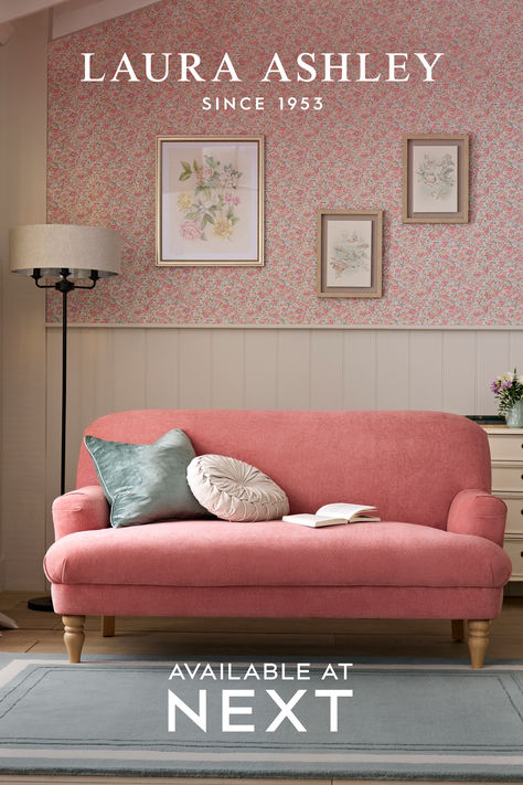 Create a curated interior with Laura Ashley's latest homeware. From classic armchairs to intricate bar carts, the iconic British brands' latest designs could be the things your space is missing. Order now for delivery direct to your door.* (*T&Cs apply.) Laura Ashley Sofa, Sofa Ideas, Classic Armchair, Pink Sofa, Wardrobe Furniture, Old Rose, Custom Sofa, Recycled Furniture, Ashley Furniture