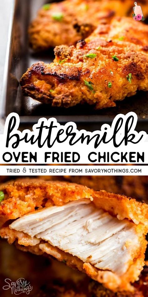 Truly Crispy Buttermilk Oven Fried Chicken, Chicken Dishes For Picky Eaters, Fried Chicken In Buttermilk, Chicken In Buttermilk Recipes, Cooking With Buttermilk Recipes, Buttermilk Oven Fried Chicken Recipes, Butter Milk Fried Chicken Recipes Oven Baked, Greasy Dinner Ideas, Frank Davis Recipes New Orleans