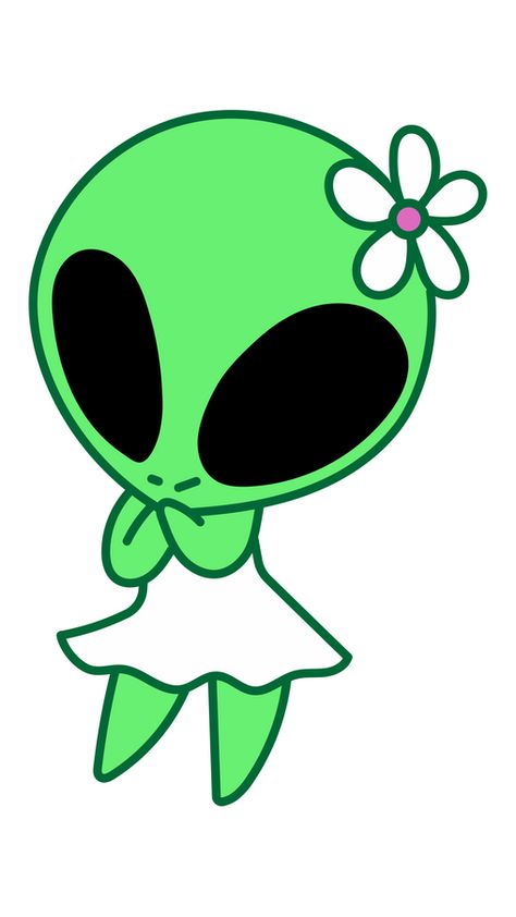 In a world filled with diverse and imaginative characters, there is one that amazes our mind with its unique charm and cuteness - the cute green alien girl in a white dress and a flower. With its... Alien Painting, Magical Watercolor, Tata Surya, Unicorn Wallpaper Cute, Dibujo Simple, Alien Drawings, Unicorn Drawing, Green Alien, Unicorns Clipart