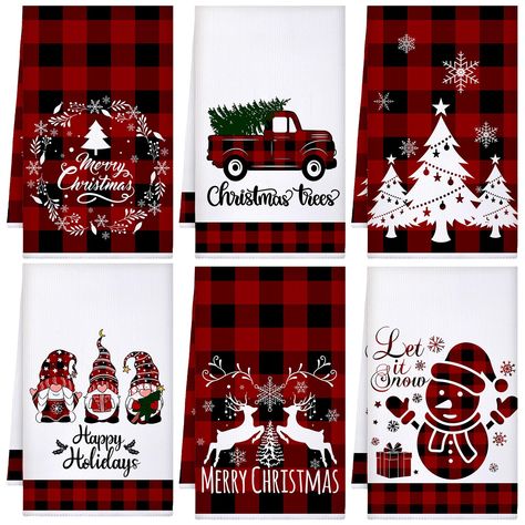 PRICES MAY VARY. What You Get: you will receive a total of 6 pieces of Christmas decorative kitchen towels, with enough quantity and novelty styles to meet your daily needs for cleaning kitchen dishes, and you can also share them with your family and friend Keep for a Long Term Use: our Christmas hand towels for kitchen are mainly made of quality microfiber, soft absorbent and comfortable to use, lightweight and practical, not easy to tear or deform, can accompany you for a long time Delicate De Winter Truck, Decoration For Kitchen, Christmas Hand Towels, Housewarming Decorations, Cleaning Kitchen, Decorative Kitchen Towels, Christmas Towels, Christmas Kitchen Towels, Buffalo Check Plaid