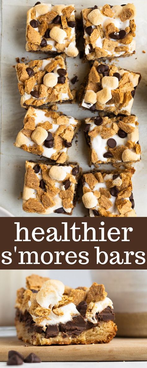 Healthy Smores Recipes, Healthy Smores, Smores Recipes, Smores Recipe, S Mores Bars, Smores Dessert, Smore Recipes, Healthy Sweet Treats, S'mores Bar