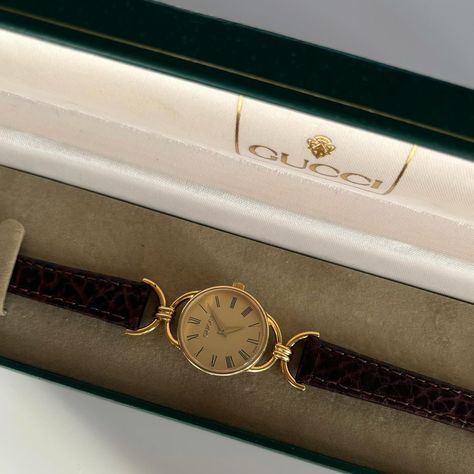 Sold* Gucci gold watch from the 90s will be available today at 5pm pacific time! Gucci Watch Women Vintage, Timeless Gucci Watch With Polished Finish, Gucci Vintage Watch, Classic Gucci Watch With Polished Finish, Gucci Gold Watch, Gucci Bezel Watch Vintage, Gucci Vintage, April 11, The 90s