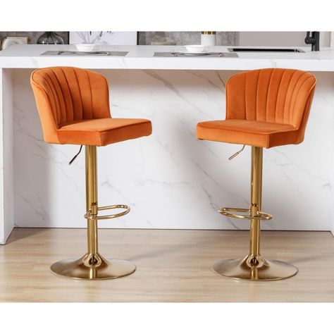 Modern barstools in kitchen