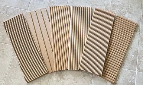 Overlay Wall Panels: Reeded Wall Panels, Striped Wall Panels, Slat Wall Panels, Kitchen Island Wall Panels, Overlay IKEA Furniture Panels - Etsy Reeded Cabinet Door, Reeded Cabinets, Kitchen Island Wall, Tambour Wall, Reeded Wall, Ikea Dresser Makeover, Mdf Wall Panels, Wall Paneling Diy, Bamboo Panels